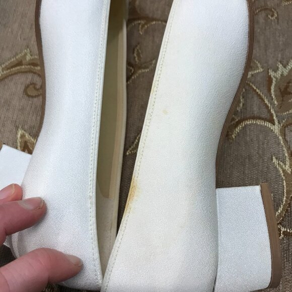 Dye-Able White Gloria Boca Crepe and Satin, Formal Elegant Wedding Comfortable - Picture 16 of 16